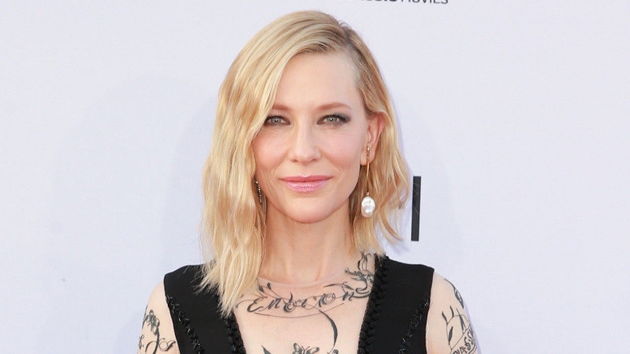 Cate Blanchett rocks bizarre tattooeffect dress on red carpet  Starts at  60