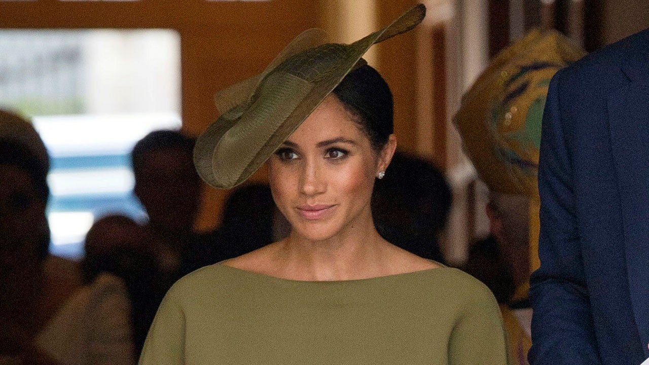 Meghan Markle Wears a Green Brandon Maxwell Dress During Her Royal