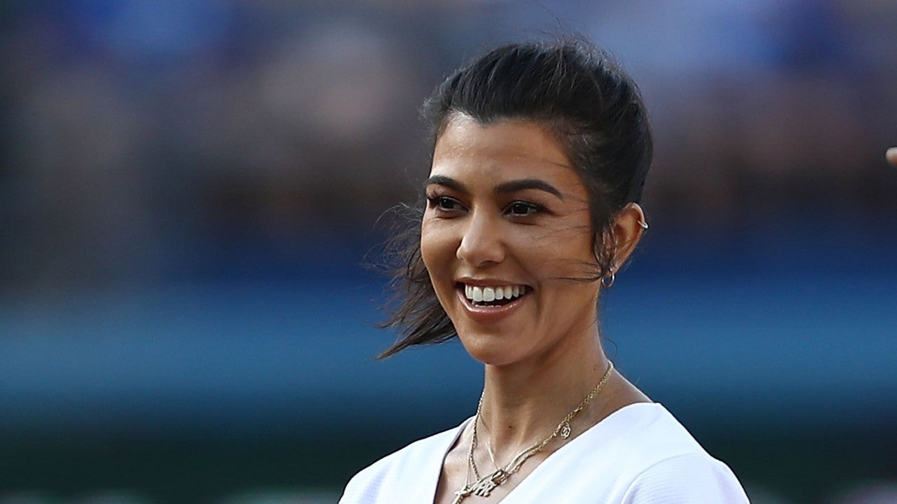 Kourtney Kardashian, Kevin Hart Throw Out Dodgers First Pitch: Pics