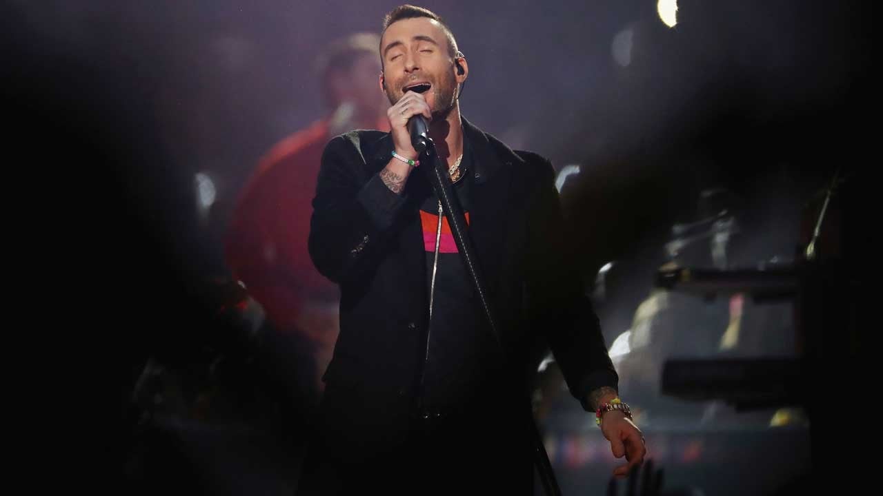 Maroon 5's Adam Levine Sings With Travis Scott at Super Bowl