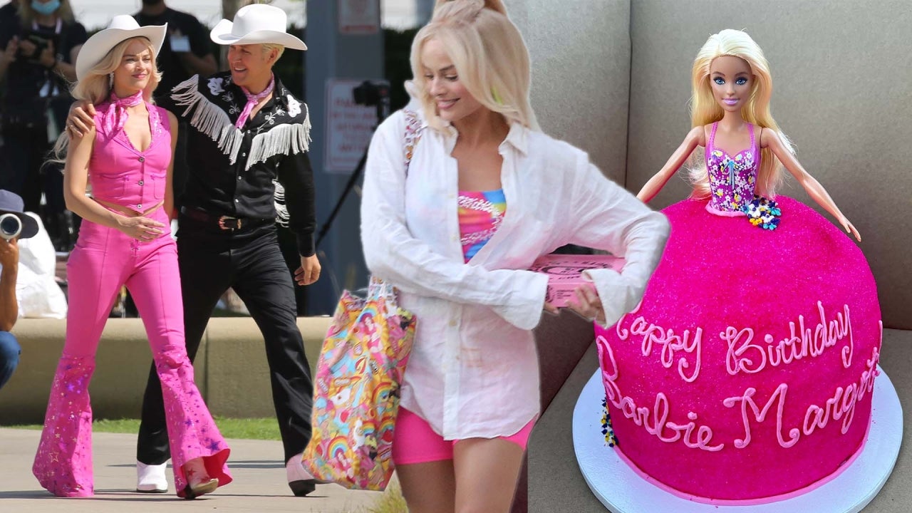 Margot Robbie Celebrates Birthday With A Barbie Themed Party While Filming Live Action Movie