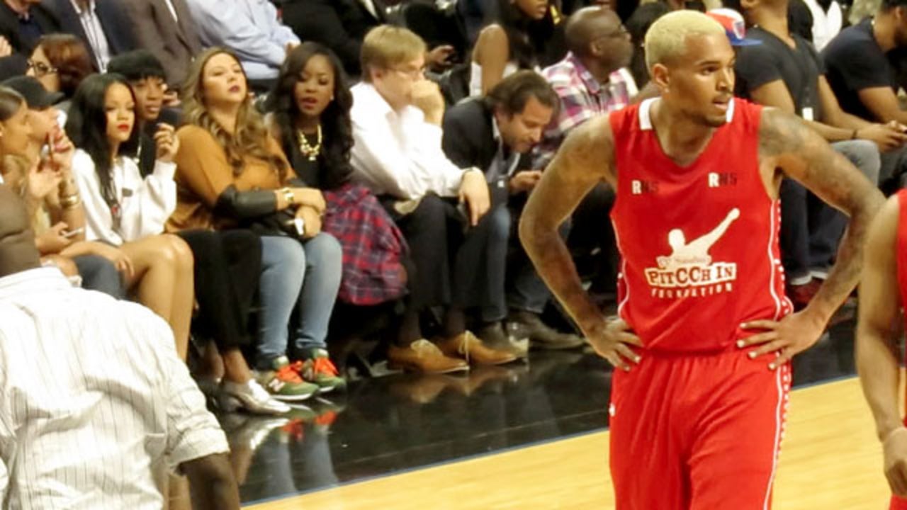 Out & About: Chris Brown Attends Celebrity Basketball Game Hosted