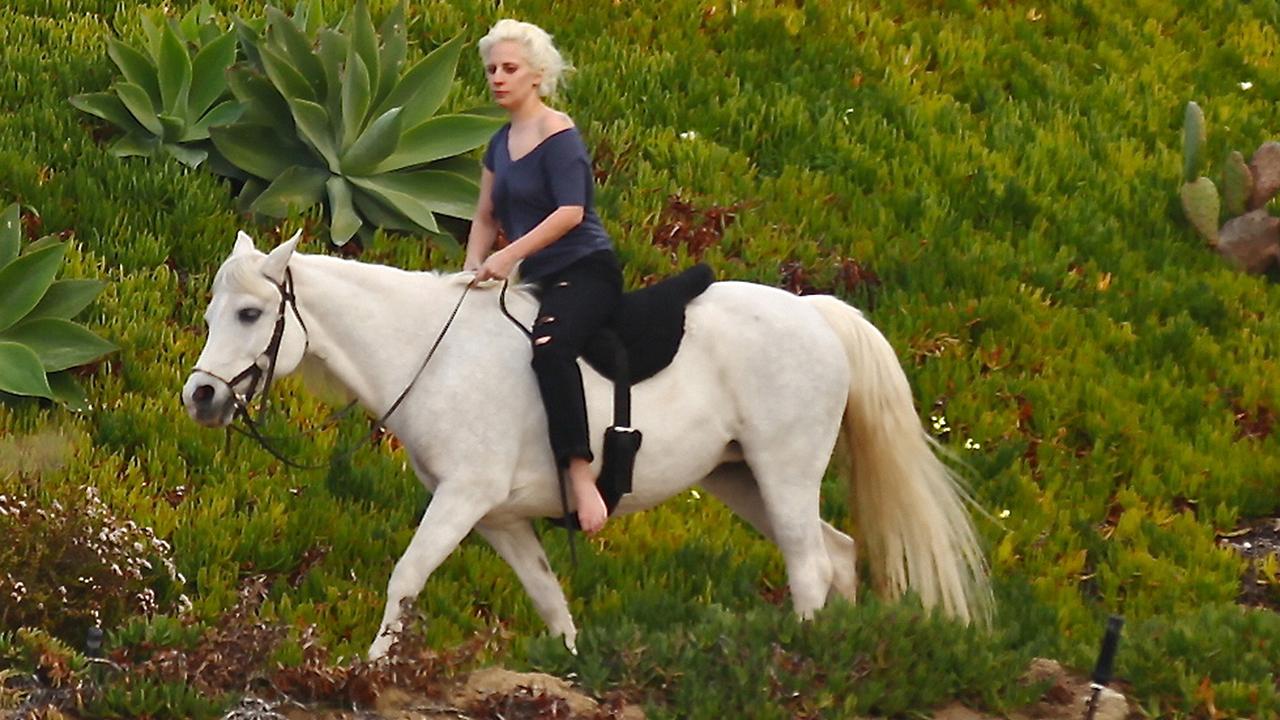 Lady Gaga Looks Absolutely Whimsical Riding Her Horse 