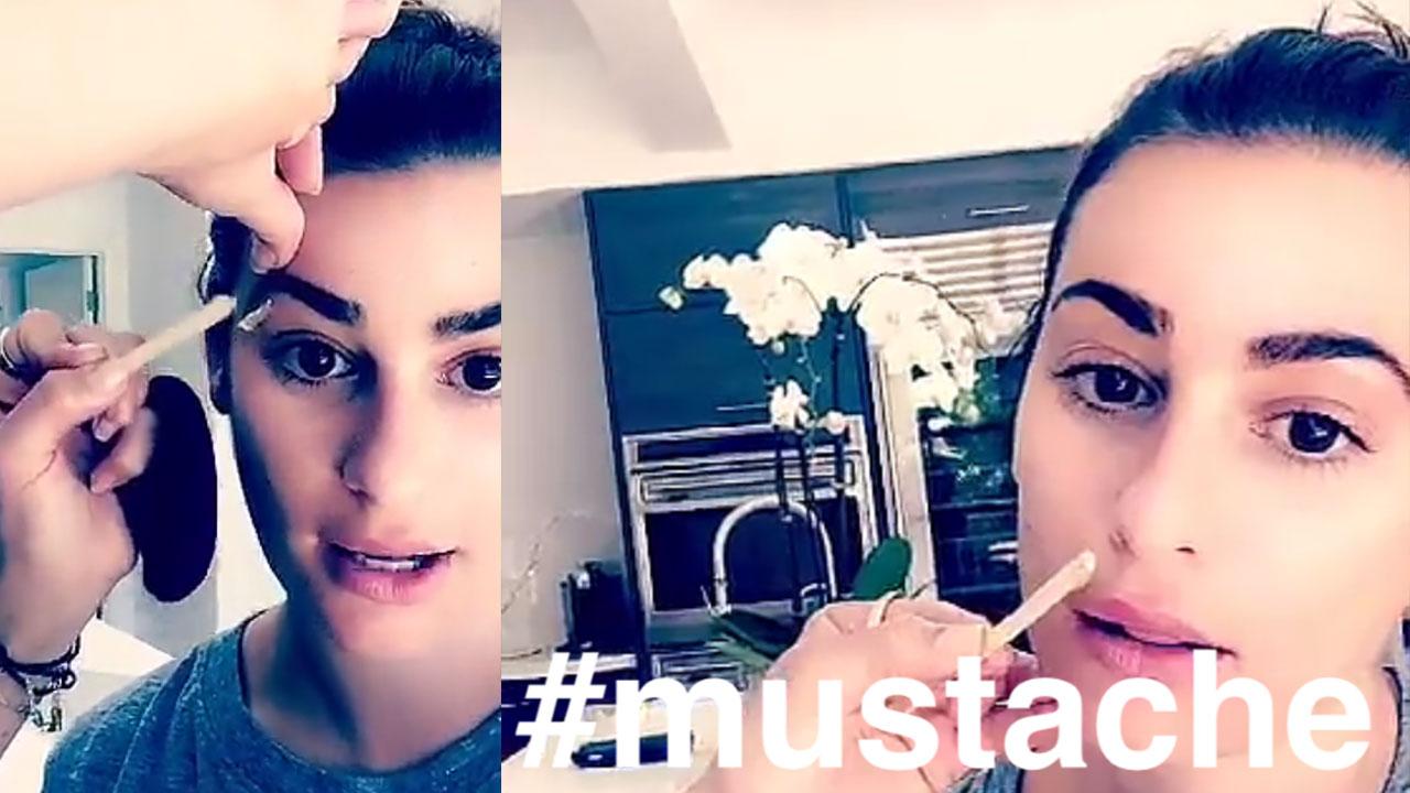 Watch Lea Michele Proudly Wax Her Mustache On Snapchat