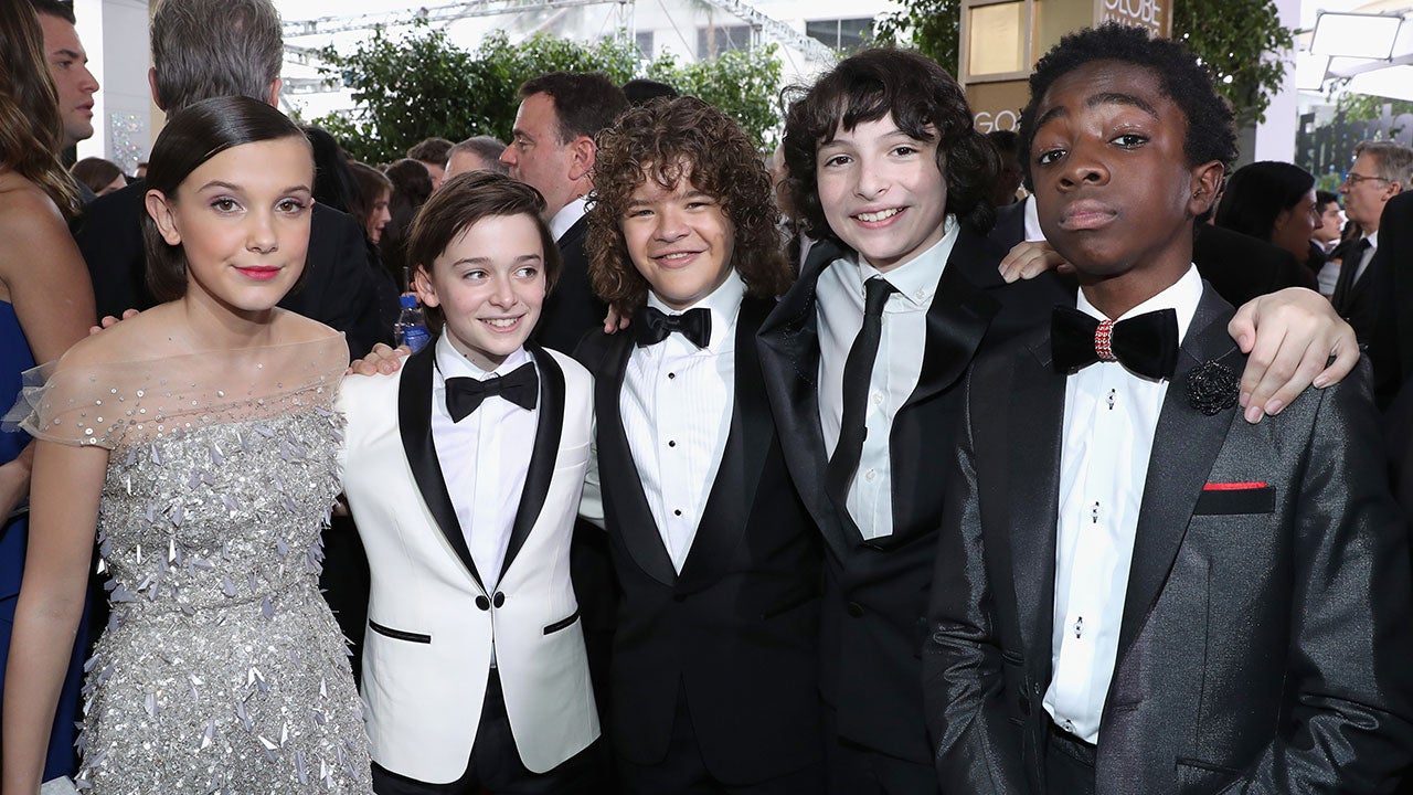 'Stranger Things' Cast Made Their Golden Globes Red Carpet Debut in