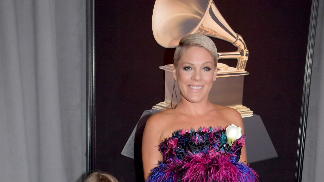 Pink Walks the GRAMMYs Red Carpet With Adorable Daughter Willow