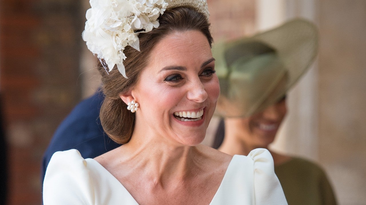 Kate Middleton Wears The Same Designer She Wore For 2 Previous Christenings At Prince Louis Service Entertainment Tonight