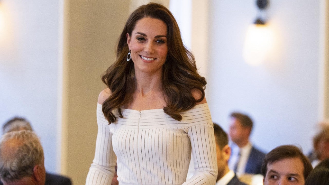 kate middleton white off shoulder dress