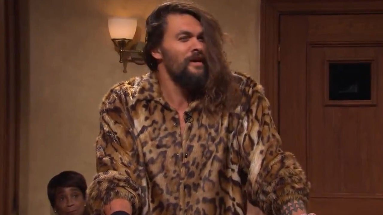 Jason Momoa Makes Surprise Shirtless 'Saturday Night Live' Cameo With
