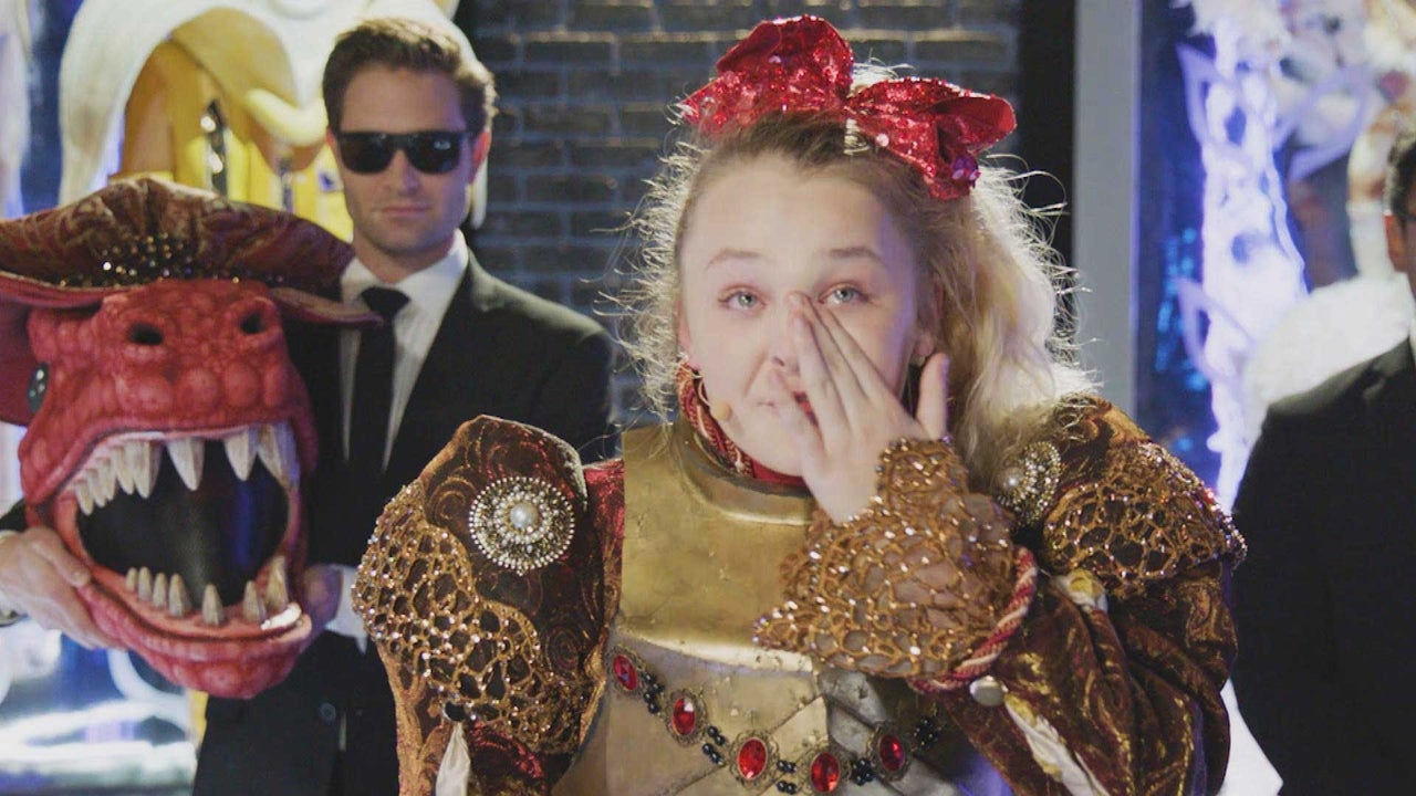 The Masked Singer Jojo Siwa Cries After Being Revealed As The T Rex Entertainment Tonight