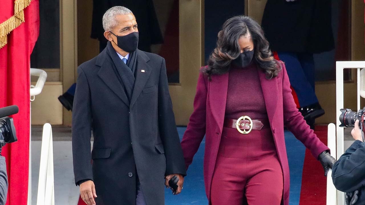 Michelle Obama Wows in Pant Suit by Black Designer at Joe Biden's