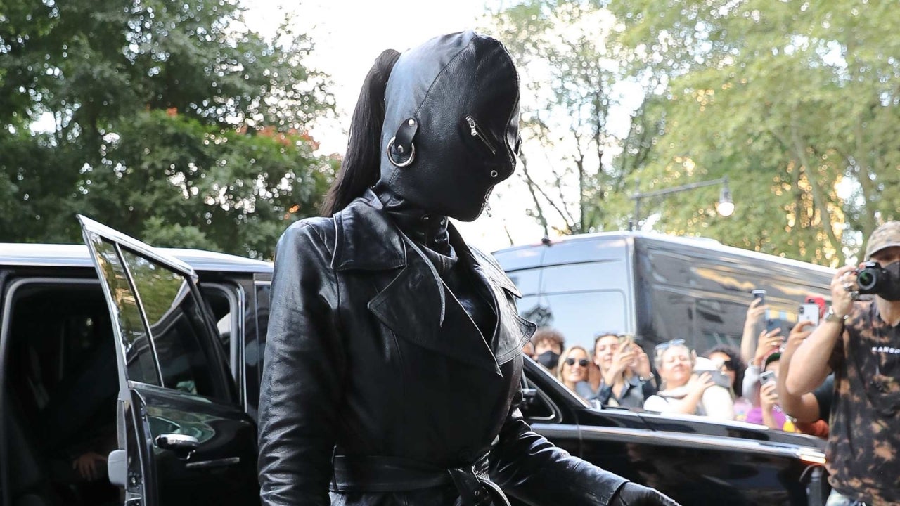 kim k leather face