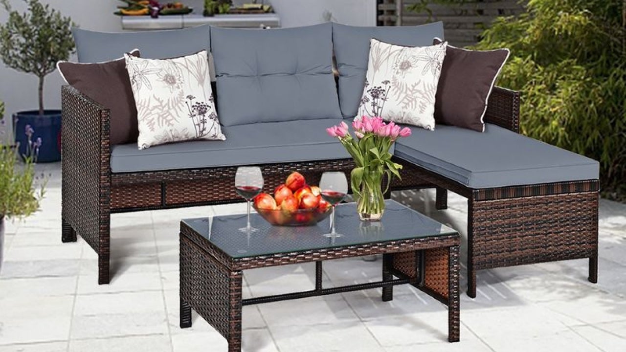 outdoor dining set with storage