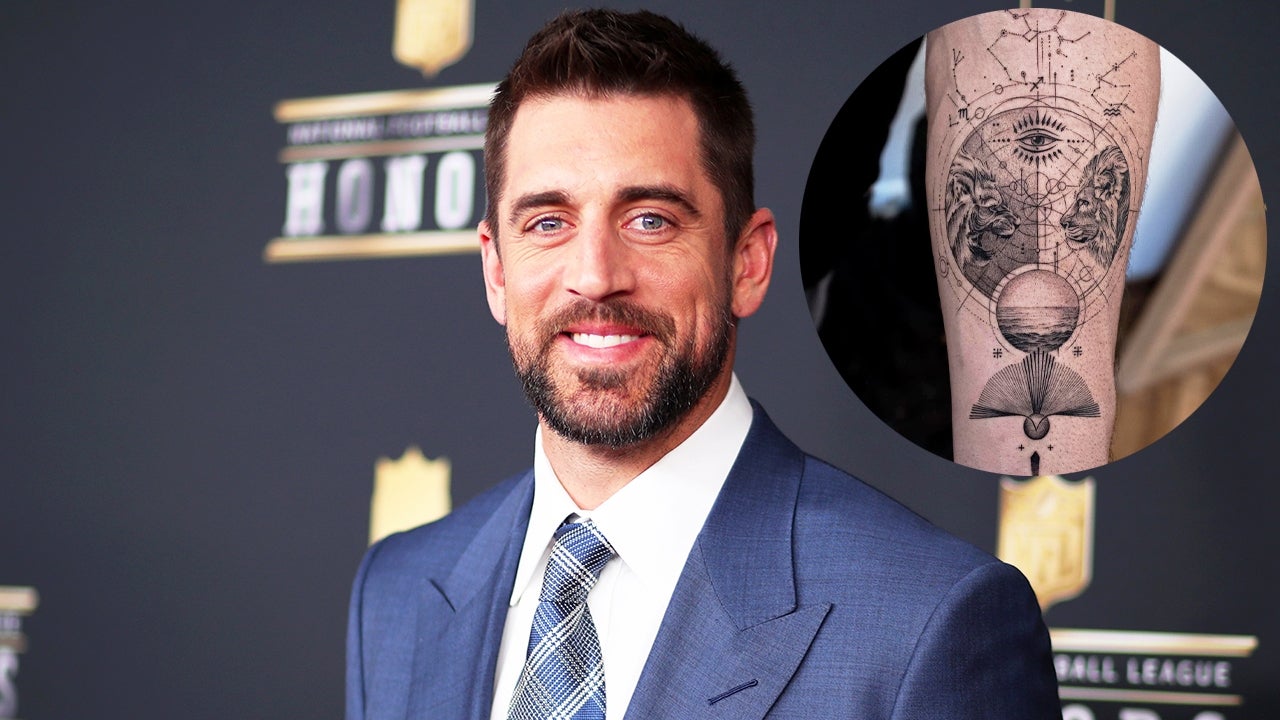 Surprisingly the tattoo proves he aint a Flat Earther Aaron Rodgers  gets tattooed for the first time  Twitter just cant keep calm