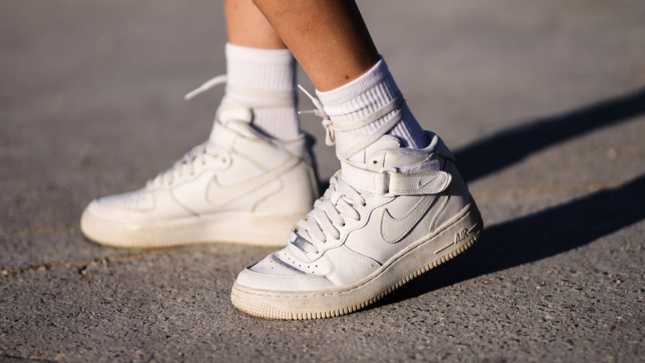 High top white nikes womens