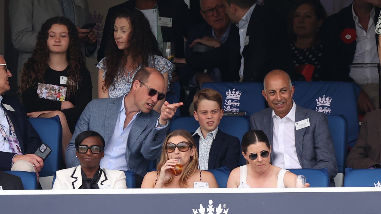 Prince George Joins Prince William During Outing at Cricket Match