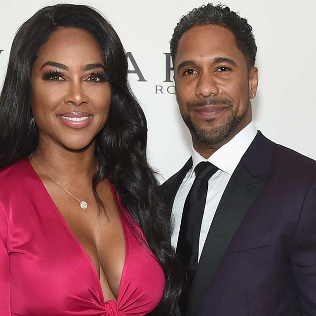 Kenya Moore & Husband Marc Daly at the Elton John AIDs Foundation Oscars party