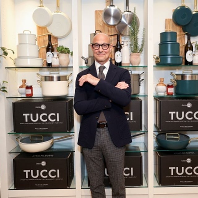 A view of Stanley Tucci Cookware on display during the Stanley