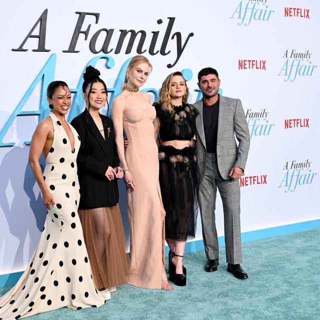 Liza Koshy, Sherry Cola, Nicole Kidman, Joey King and Zac Efron attend the Los Angeles premiere of Netflix's "A Family Affair" at The Egyptian Theatre Hollywood on June 13, 2024 in Los Angeles, California