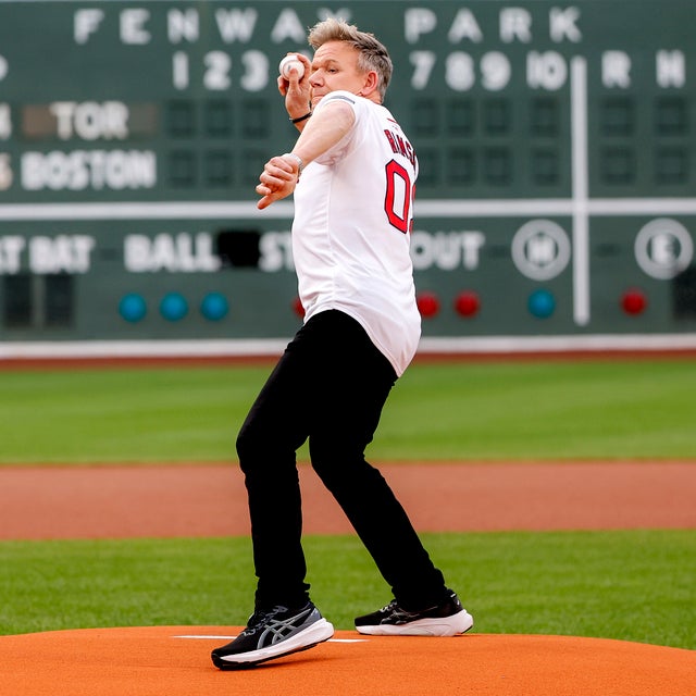 Gordon Ramsey threw out the first pitch at the June 26 Boston Red Sox game.