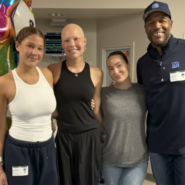 Michael Strahan, Kayla Quick, Sophia and Isabella Strahan