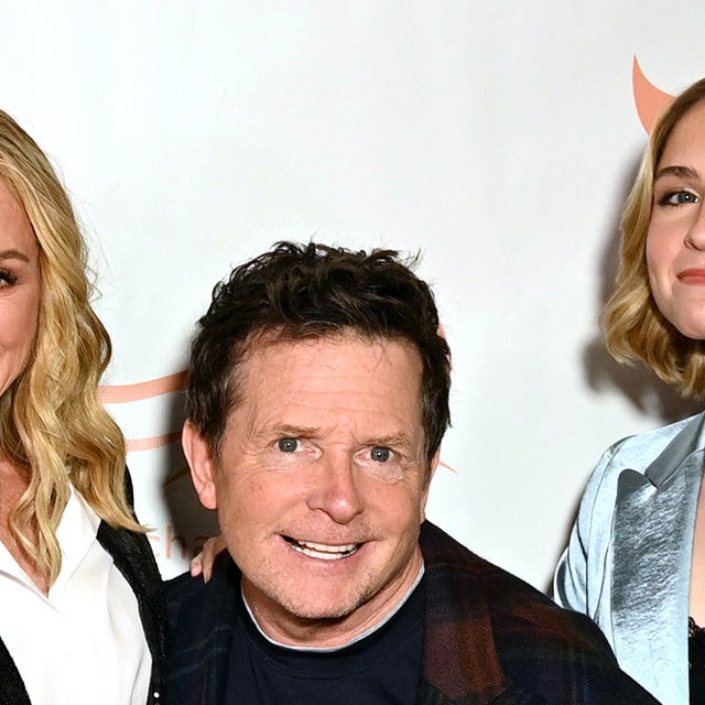 Tracy Pollan, Michael J. Fox and Schuyler Fox