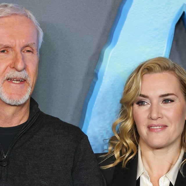 James Cameron and Kate Winslet 