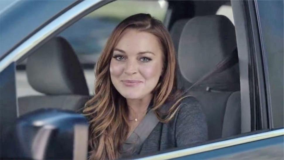 Lindsay Lohan Teases Super Bowl Car Insurance Ad: 'Time to Crash the
