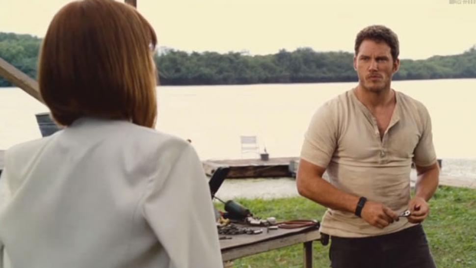 Chris Pratt (and His Arms) Hardcore Flirt in New 'Jurassic World' Clip