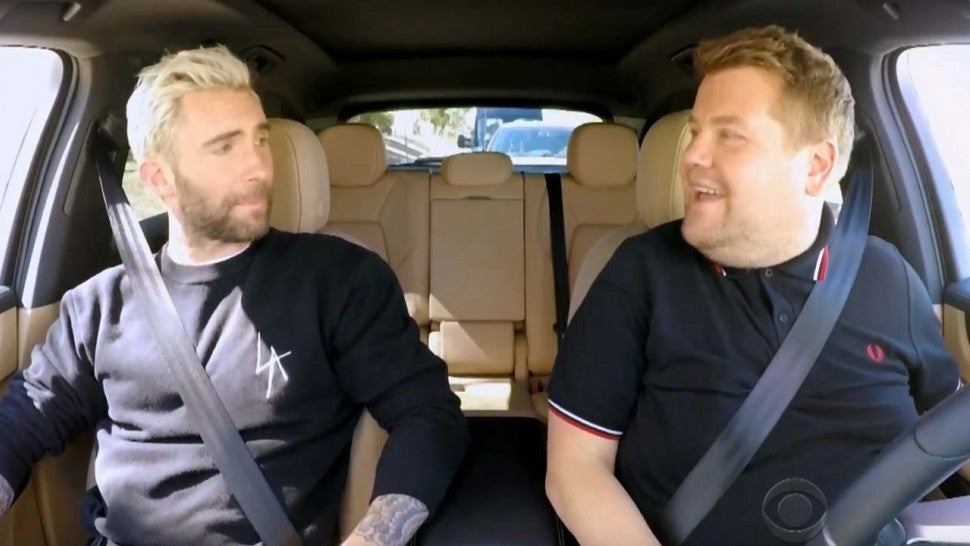 Adam Levine Plays It Cool As James Corden Panics While Getting Pulled Over On Carpool Karaoke 