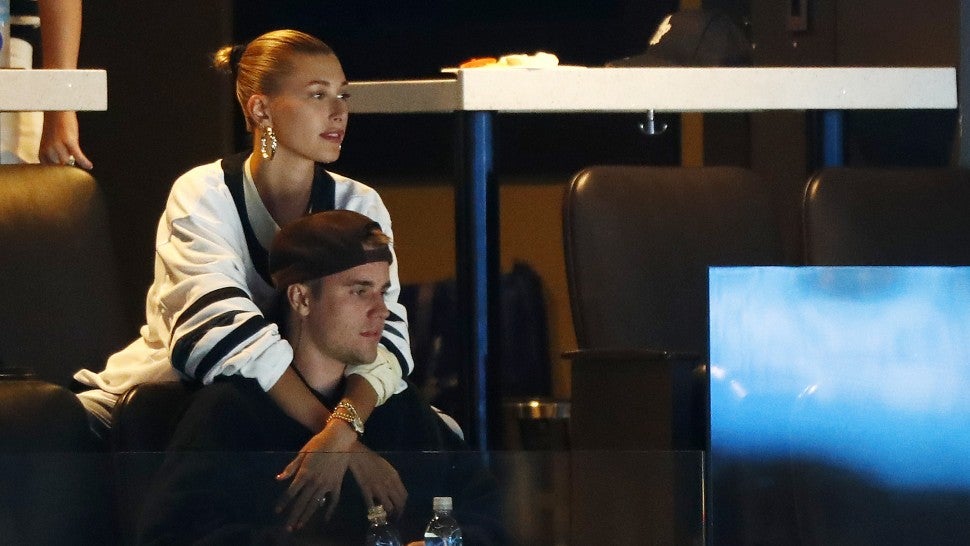 Justin Bieber Cuddles Up To Hailey As He Intensely Watches