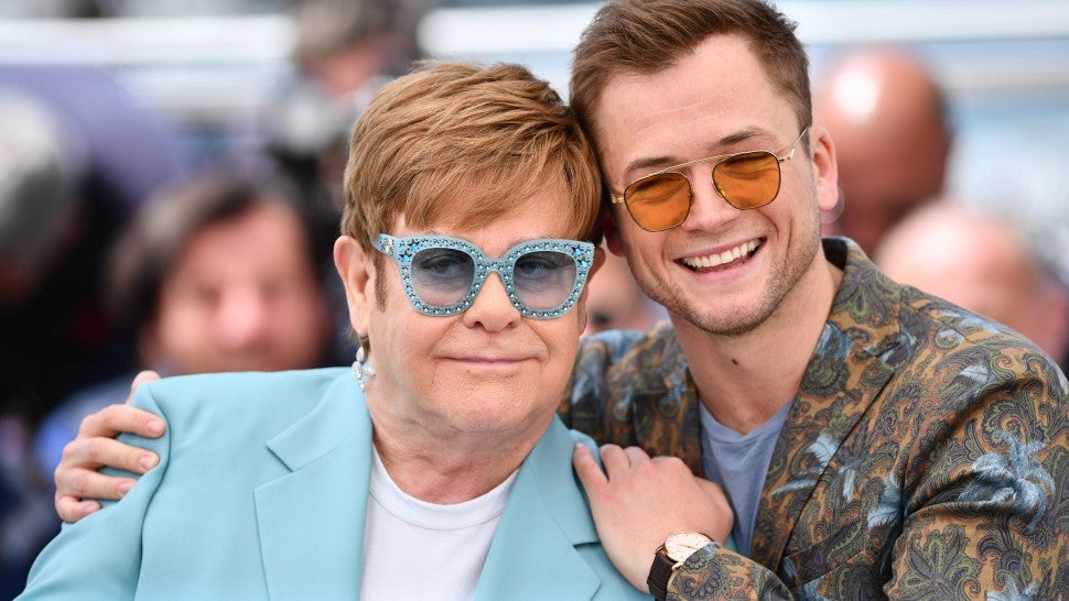 Taron Egerton Takes Style Cues From Elton John At Rocketman Photocall