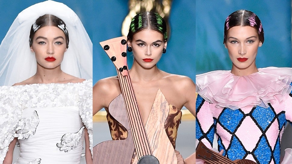 Bella Gigi Hadid And Kaia Gerber Slay Moschino Fashion Show