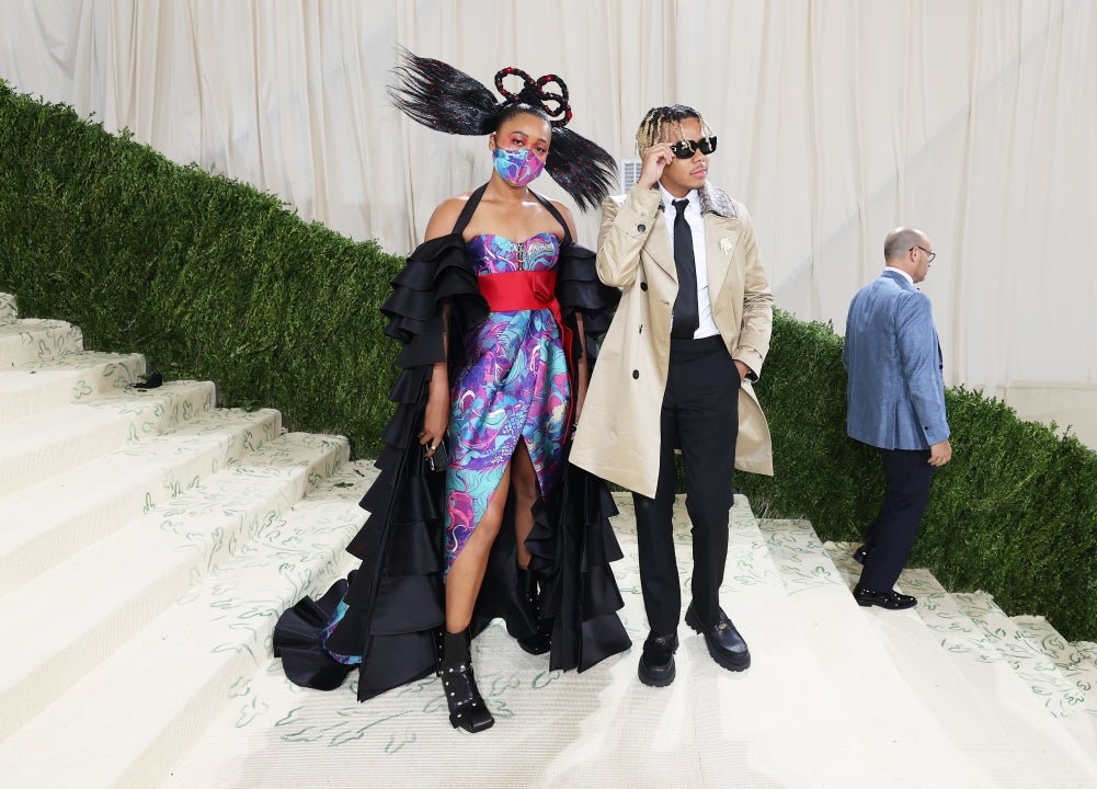 Naomi Osaka Adds Red Flowers & Crystals To Her Hair For Met Gala