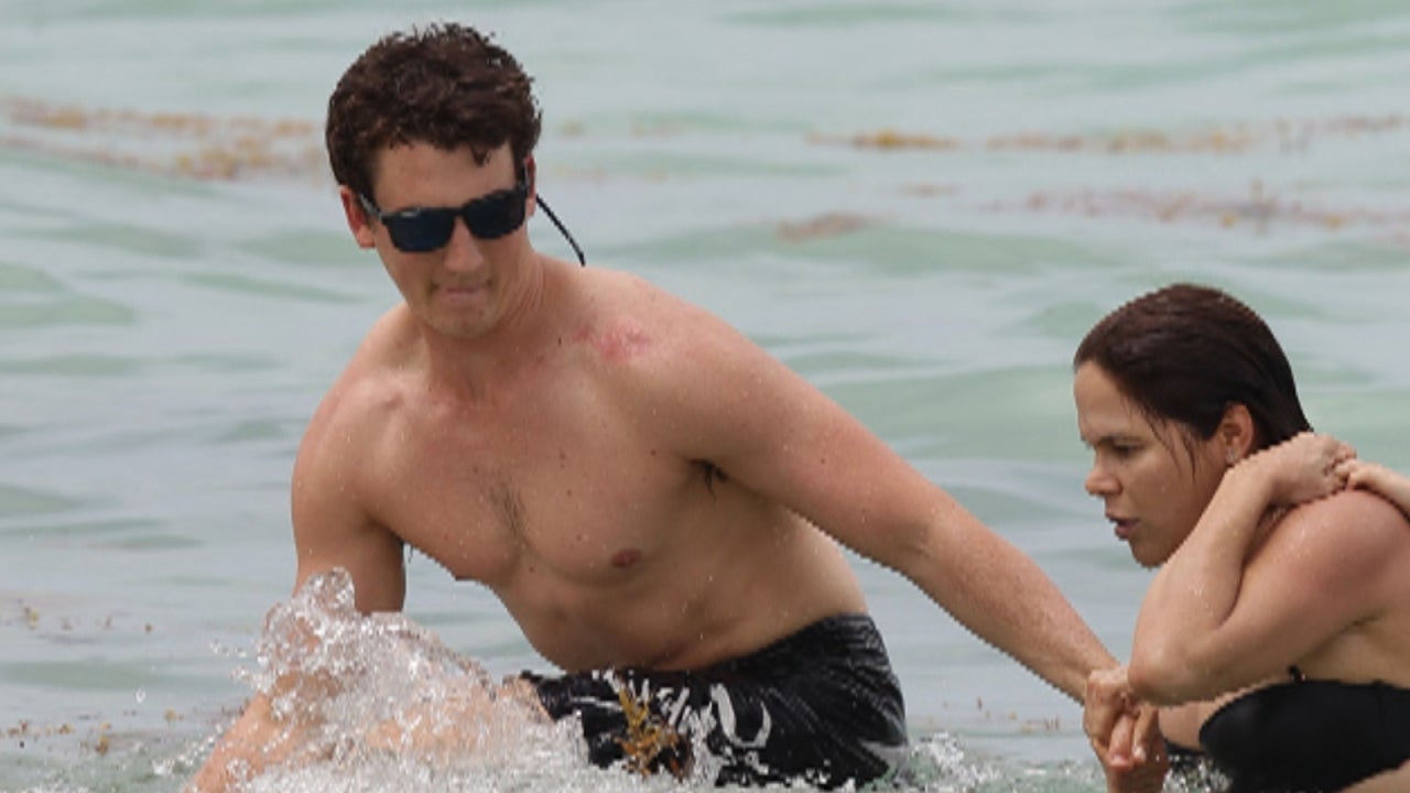 Miles Teller Rescues Pregnant Woman From Riptide Entertainment Tonight