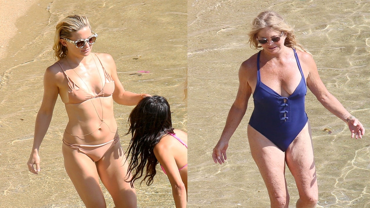 Goldie Hawn and Kate Hudson Flaunt Their Amazing Beach Bods in Greece Entertainment Tonight image
