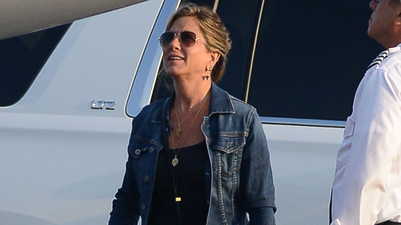 Honeymoon's over: Jennifer Aniston heads back to work