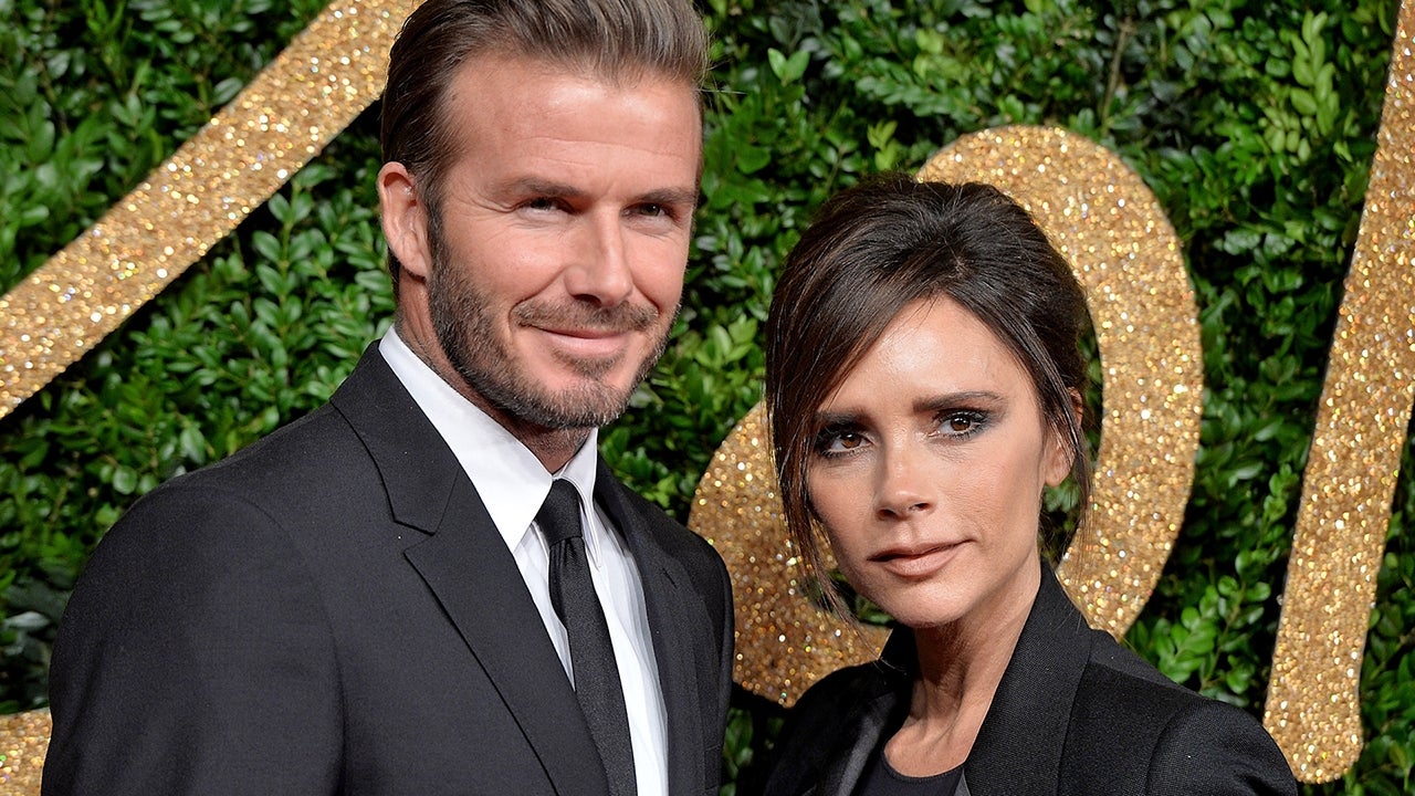 David Beckham reveals secret handbag at son Brooklyn's wedding