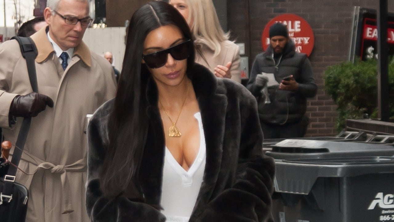 Kim Kardashian Wears Yet Another Massive Fur in NYC