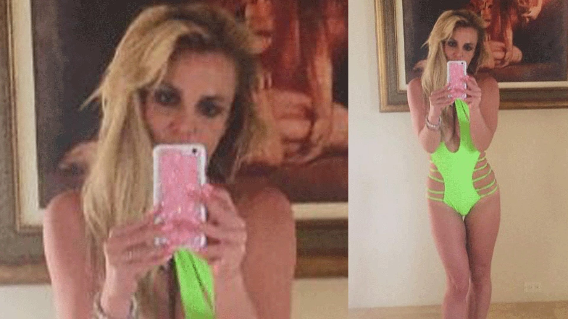 Britney Spears Bares Her Body In A Sexy Cut Out Swimsuit