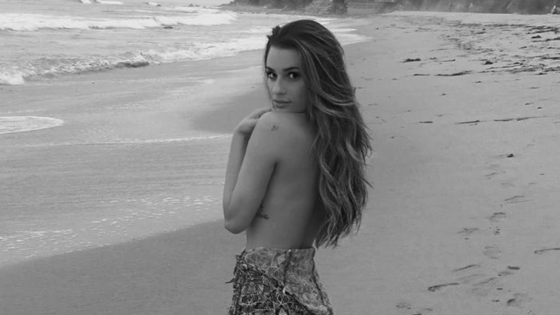 Lea Michele Goes Topless for Sexy Beach Photo Shoot