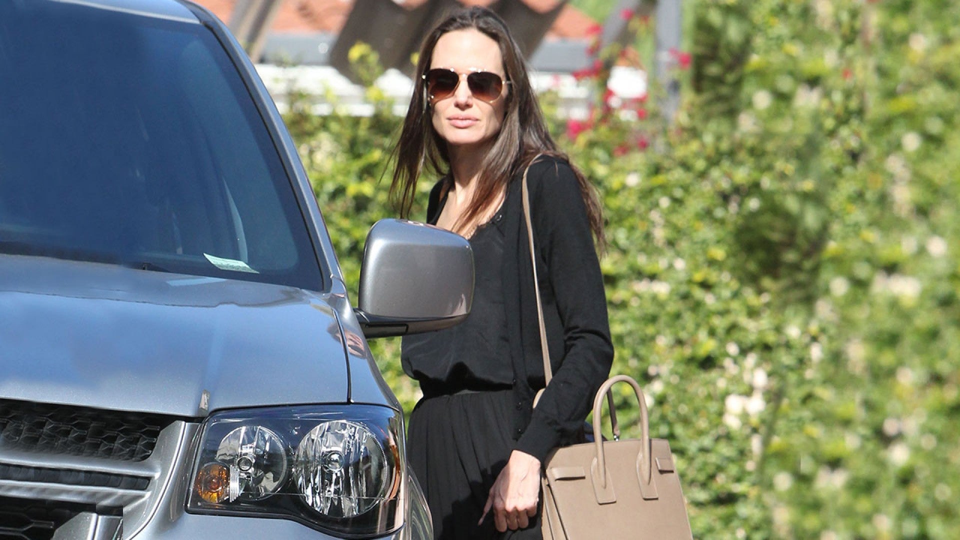 Angelina Jolie Spotted Flashing Her Engagement Ring