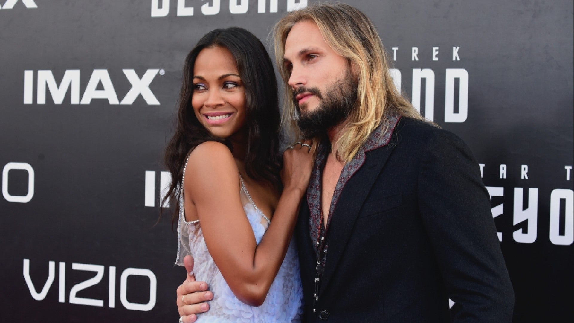 Zoe Saldana Poses Topless Shows Off Tattoo of Husband Marco Pic