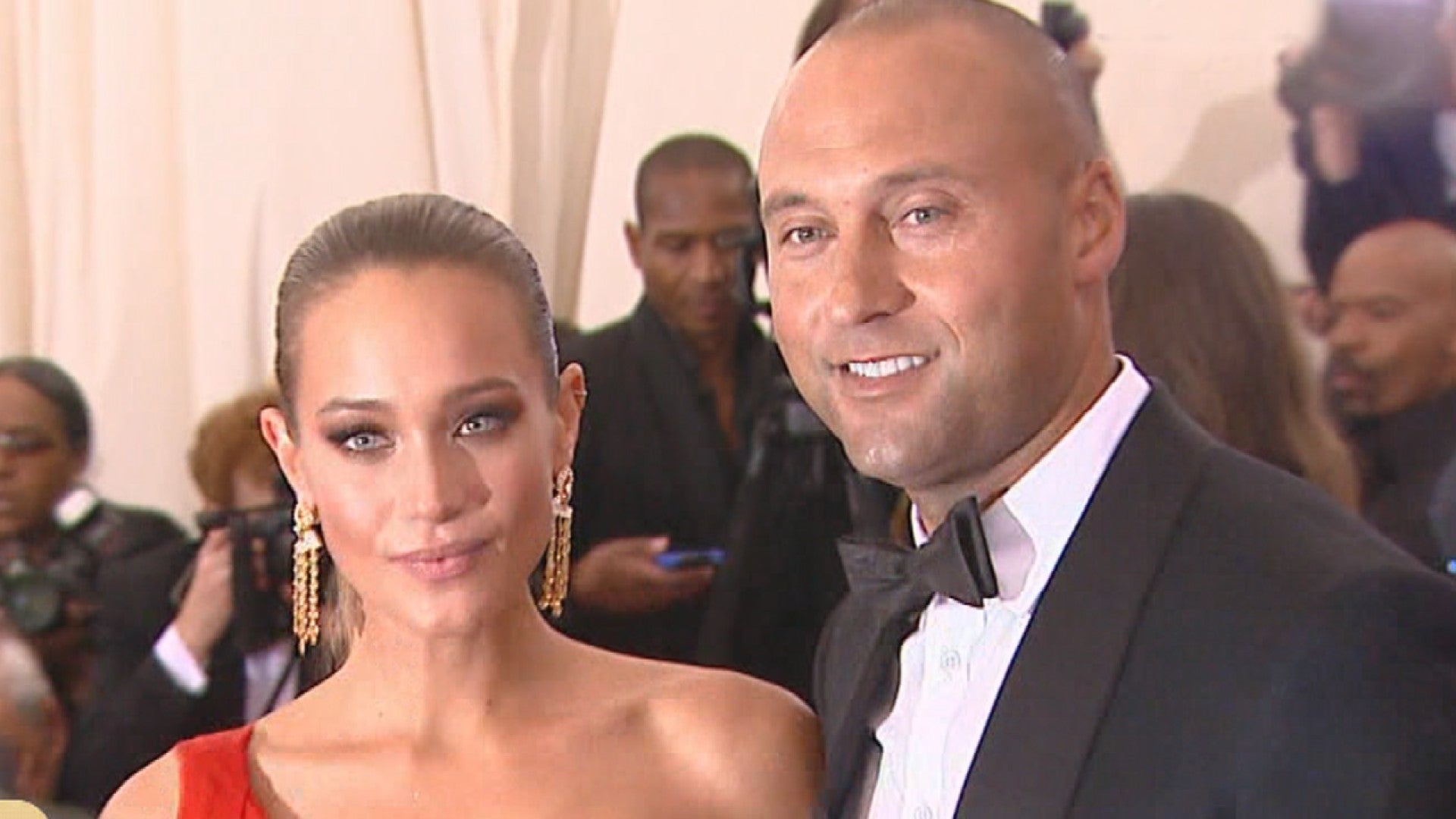 Derek and Hannah Jeter step out with baby girl