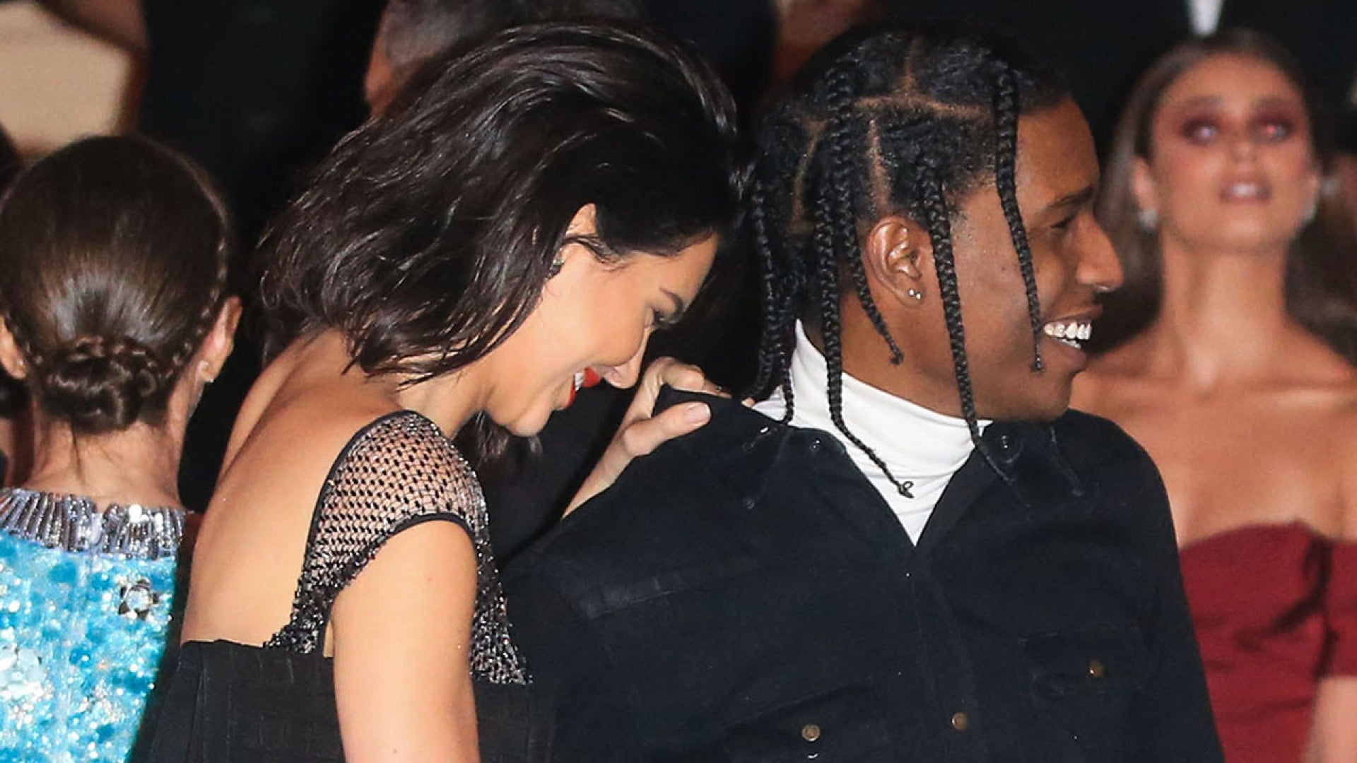Kendall Jenner and A$AP Rocky Twinning Fanny Pack Style