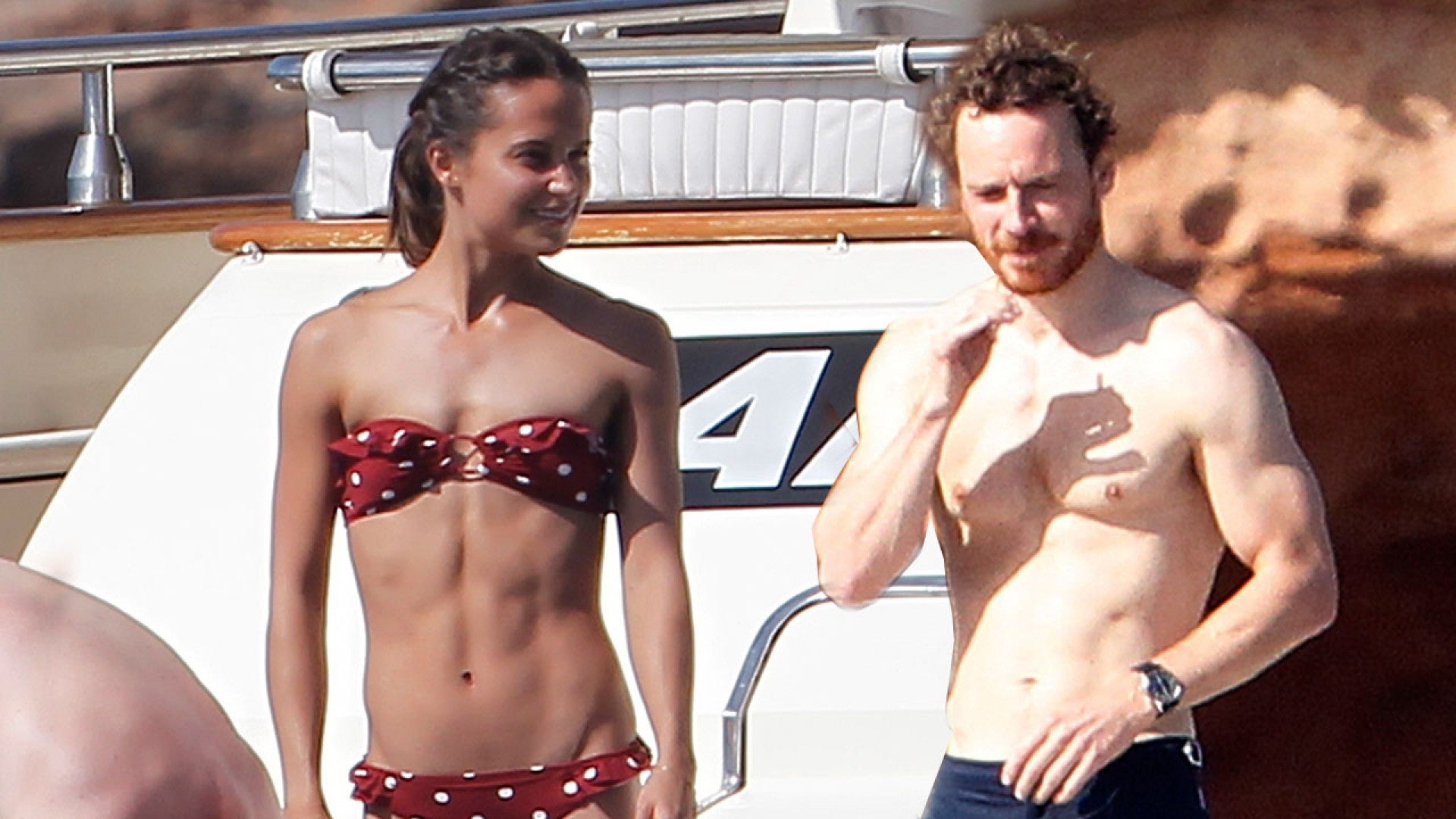 Alicia Vikander Sizzles In Red Hot Polka Dot Bikini As