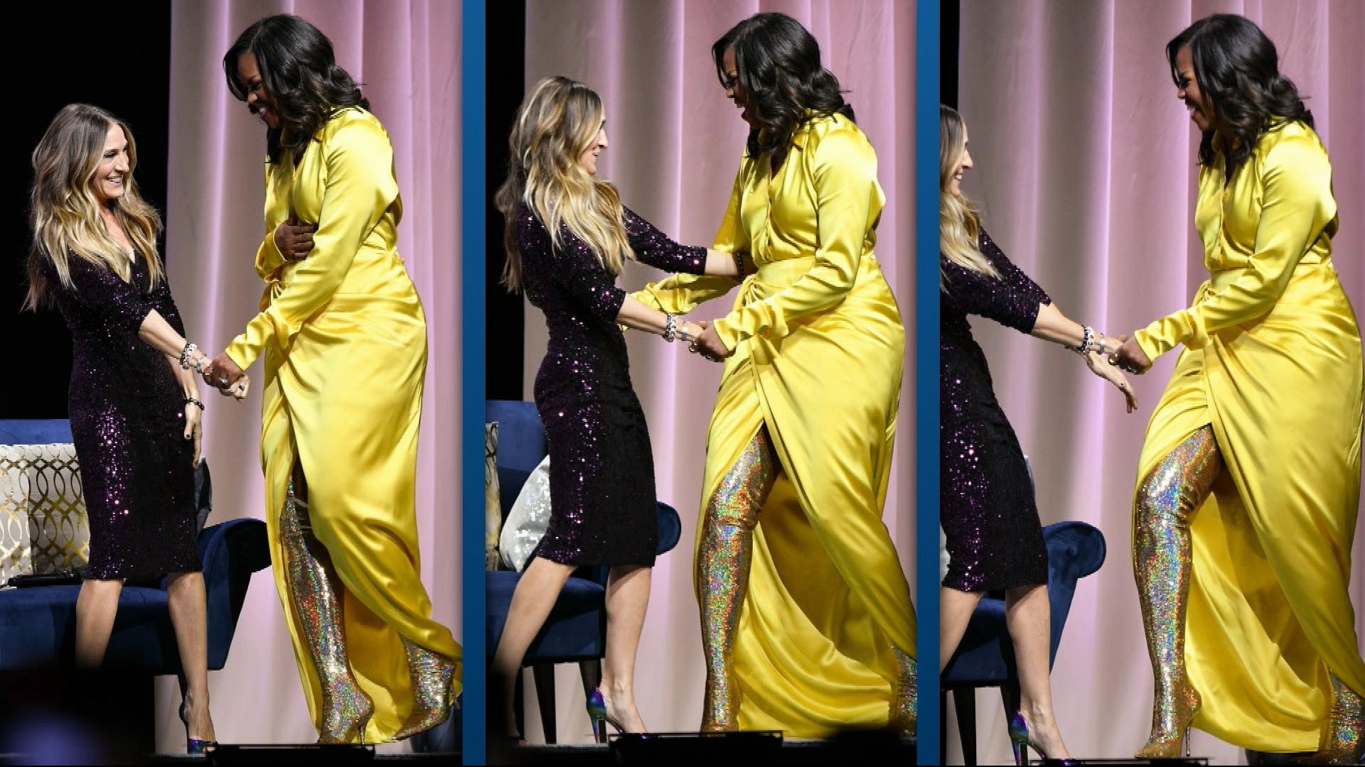 Ariana Grande Wears Yellow Thigh-High Boots to VMA Rehearsals