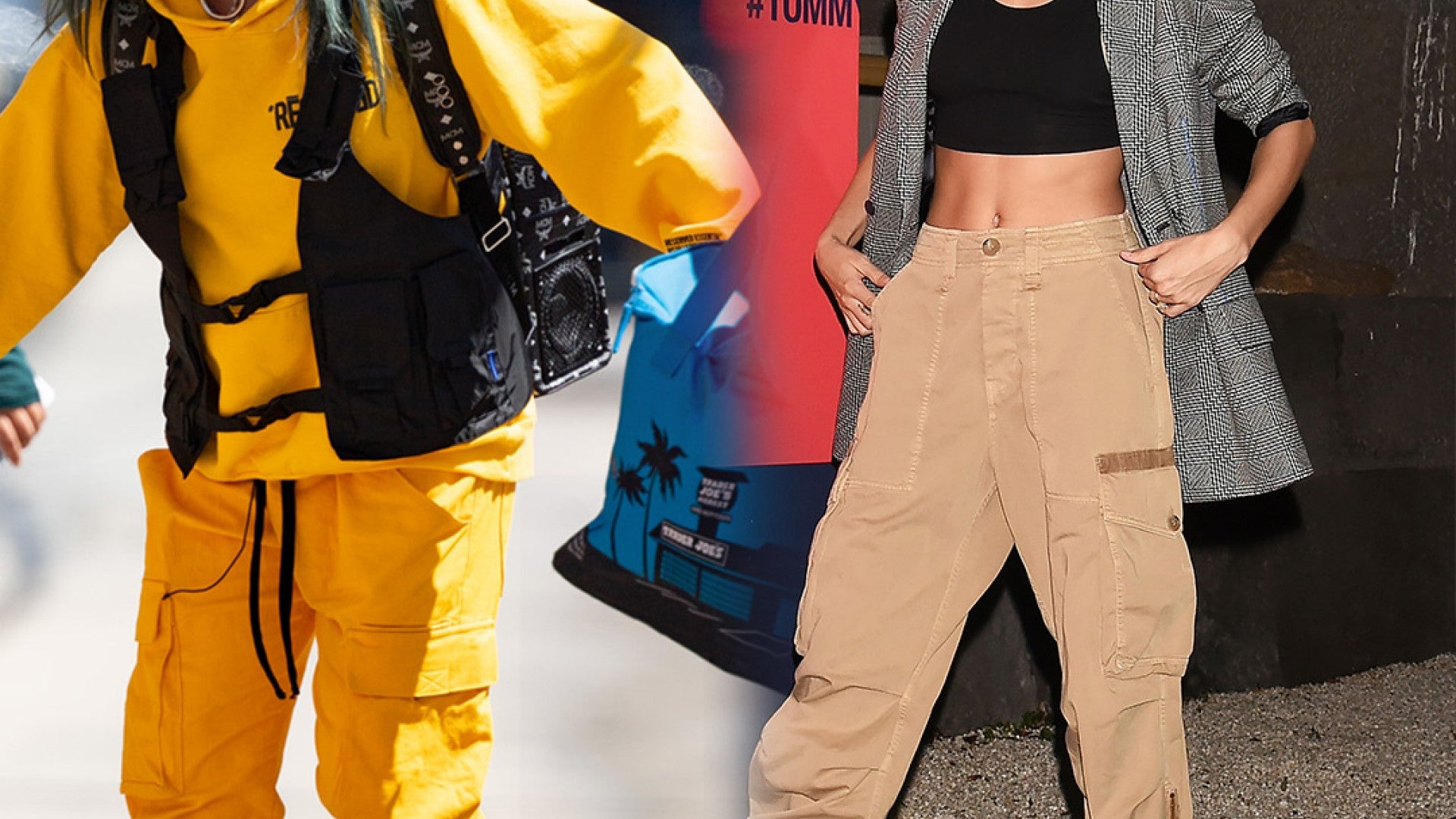 Black cargo pants with black straps attached to the legs worn by Billie  Eilish in her Bad Guy music video  Spotern