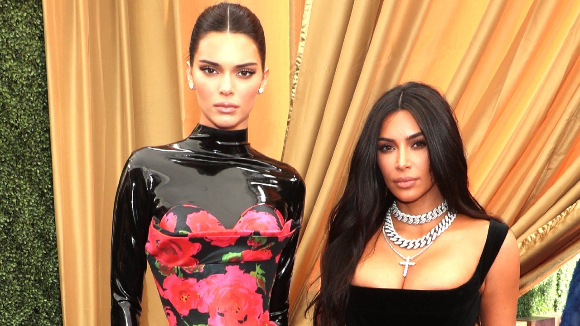 2019 Emmys: Kim Kardashian and Brunette Kendall Jenner Slay the Carpet