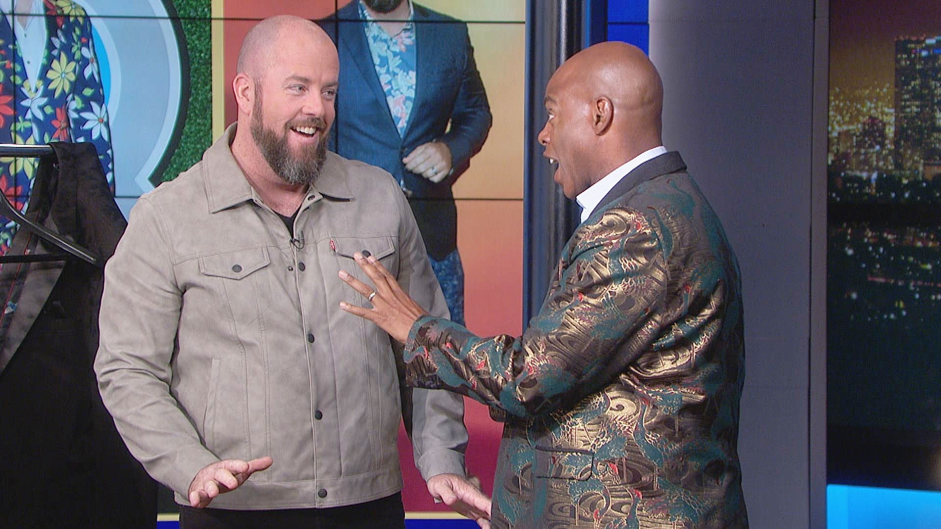 Watch Chris Sullivan Give Et S Kevin Frazier A Wild Fashion Makeover